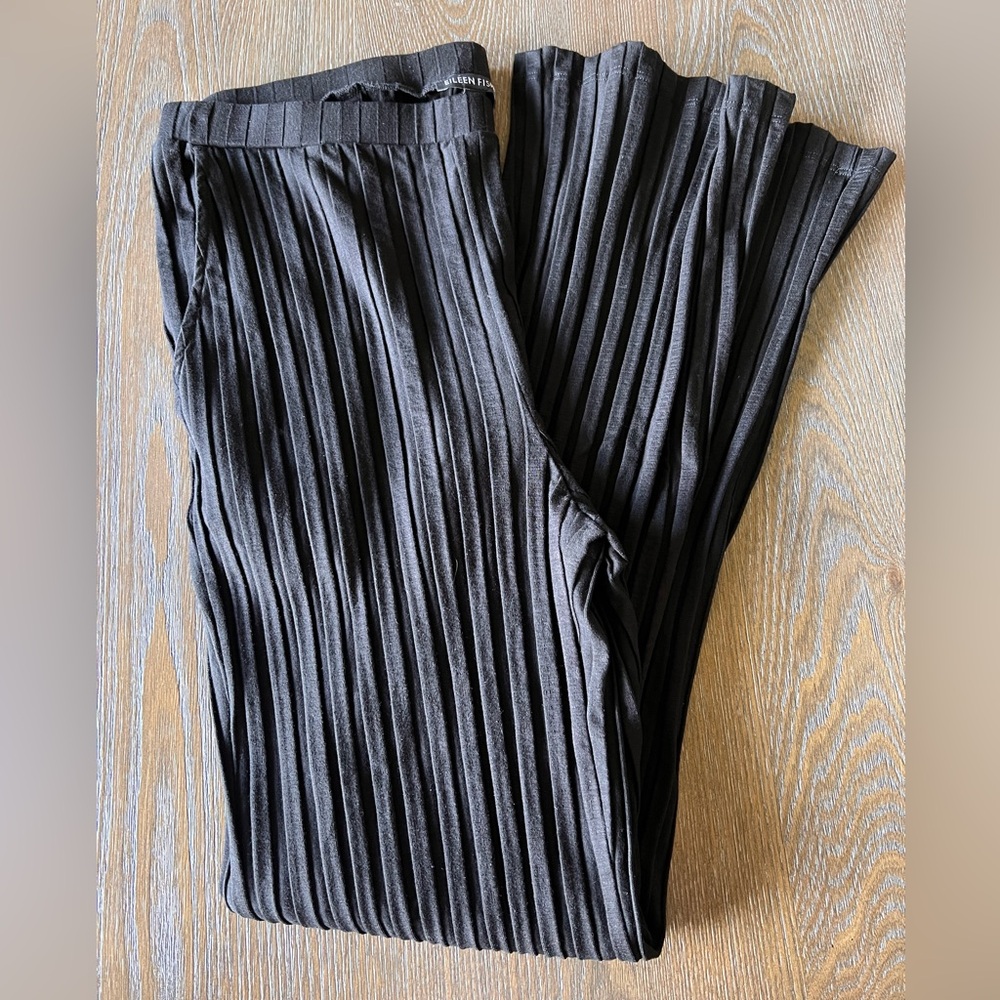 Eileen Fisher NWOT Ribbed Tencel Pants Black Size Small